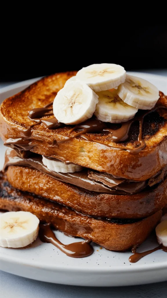 Crispy Nutella banana French toast with pistachios – easy 10-minute breakfast recipe