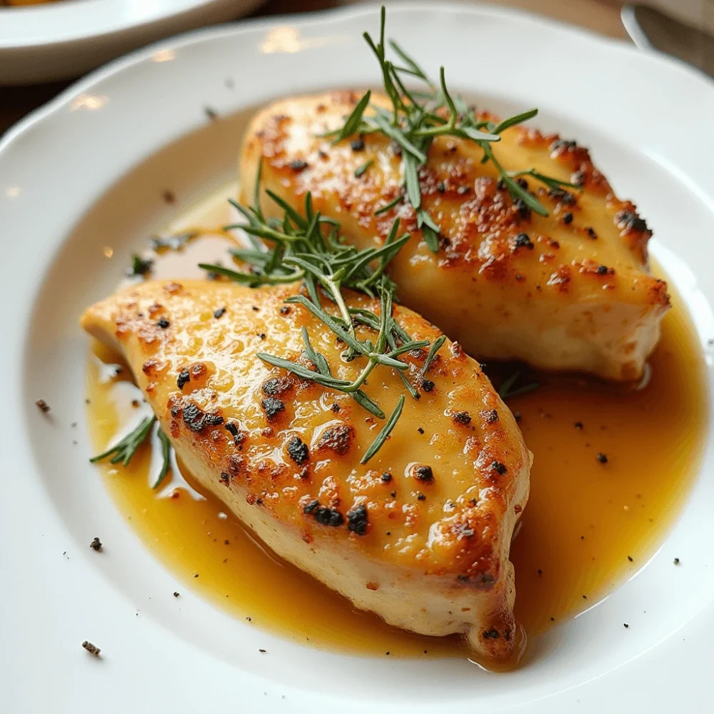 Delicious Cowboy Butter Chicken served with fresh herbs, lemon wedges, and creamy sauce.