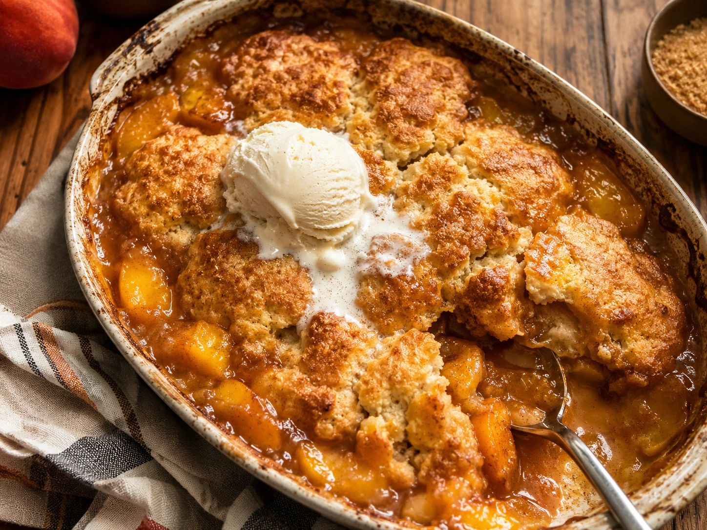 Easy Peach Cobbler Recipe with Fresh Peaches
