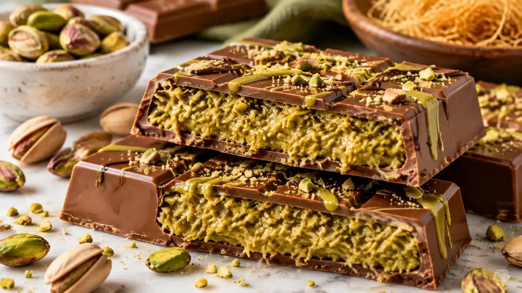 Dubai‑Style Pistachio Chocolate Bar: Viral Dessert at Home (No Mold Needed)