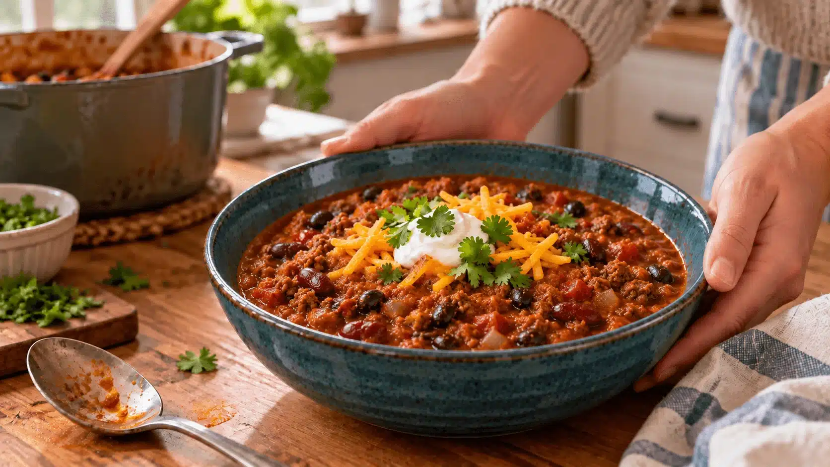 Easy Pumpkin Chili with Ground Beef (One Pot)