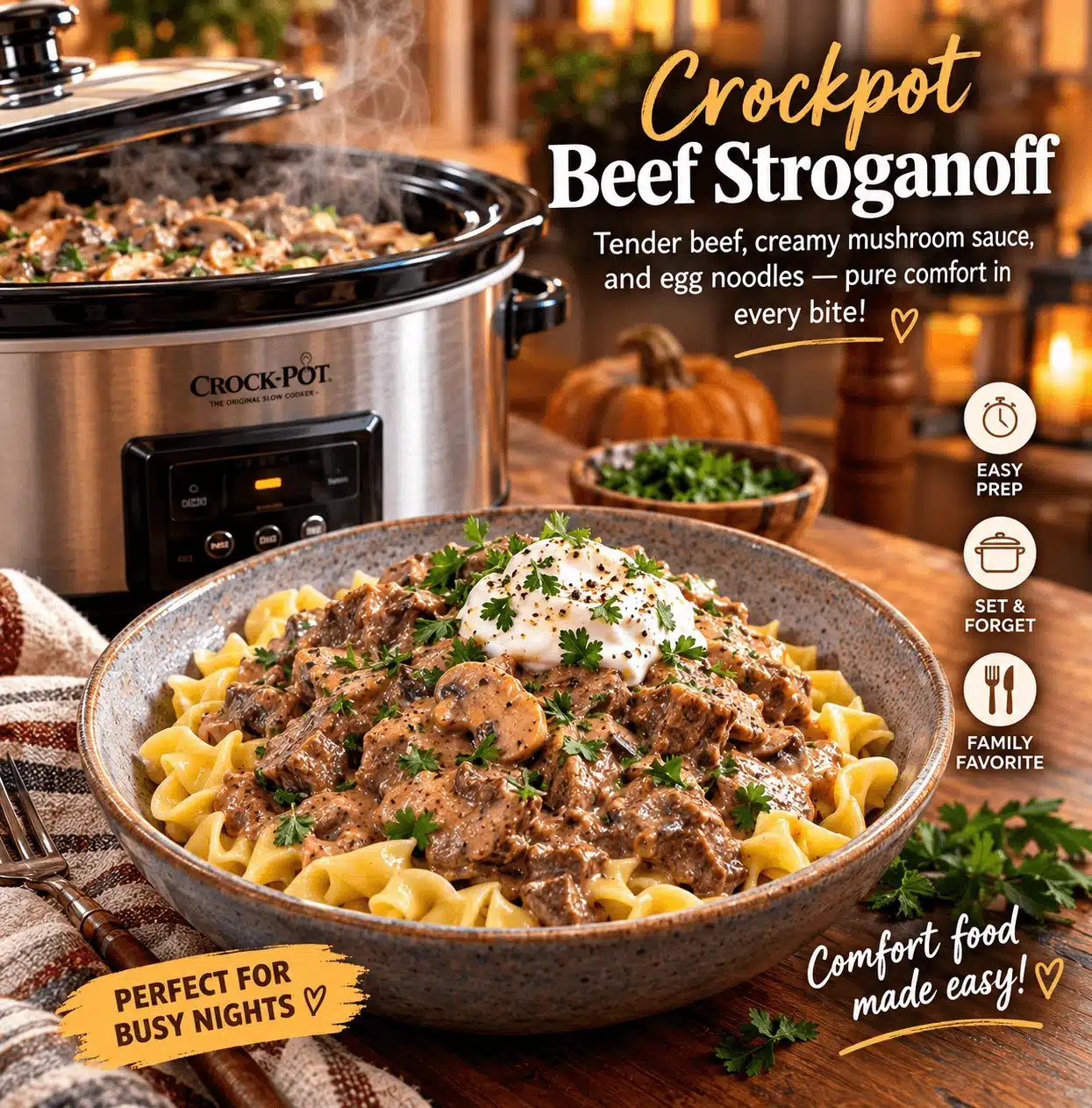Slow Cooker Beef Stroganoff: Creamy, 3‑Step Comfort Food for Busy Nights